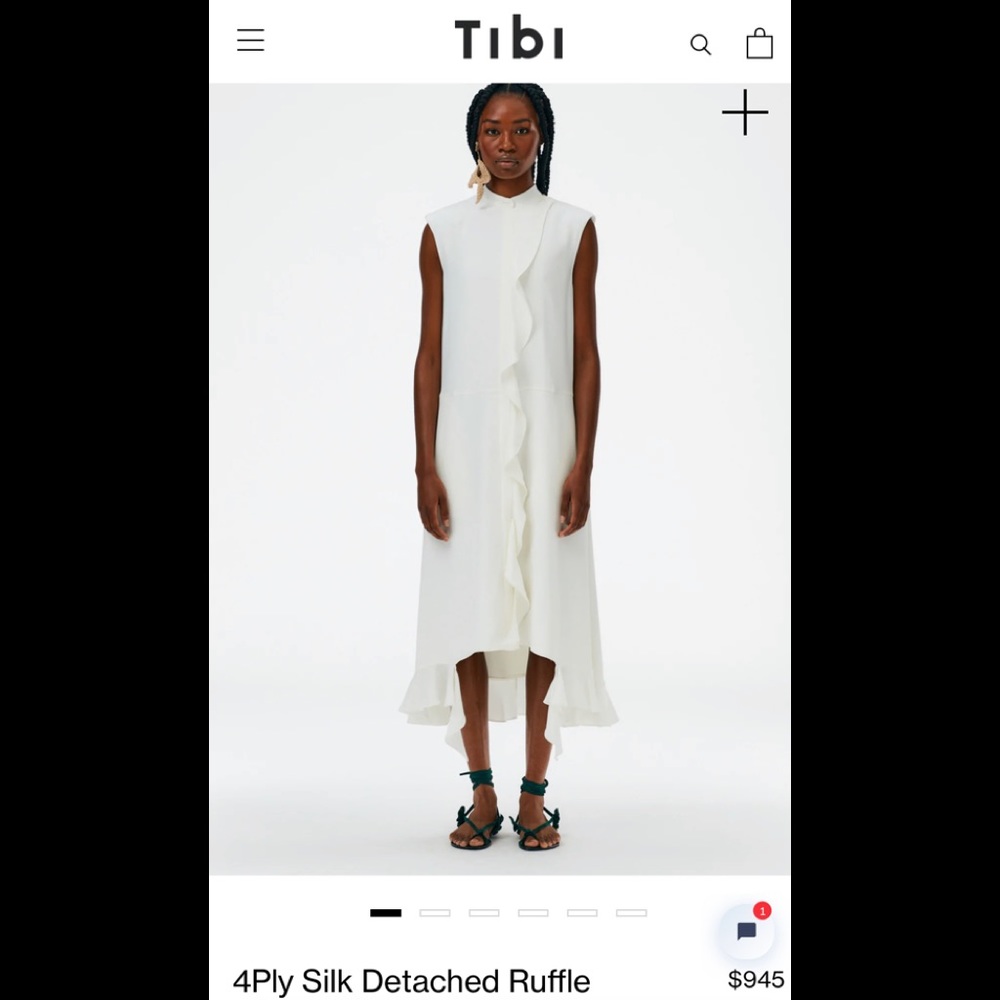 Tibi 4Ply Silk Detached Ruffle